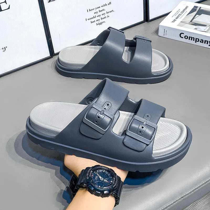 Men’s Retro Buckle EVA Slippers by Snagg A Slipper