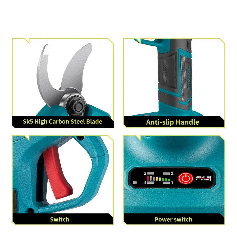 30mm 4-Gear Brushless Cordless Electric Pruning Shears - SnaggIt