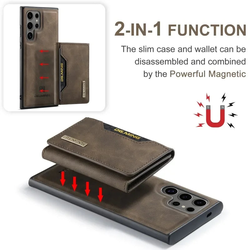 2 in 1 Detachable Wallet Card Holder Case – for Samsung Galaxy S24 Series - Phone Cases & Covers