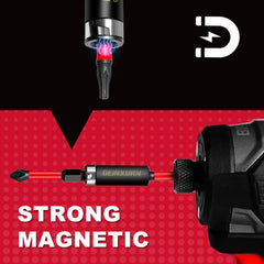 Impact Double Lock Magnetic Bit Holder Set – Universal 1/4" Extension Socket for Power & Manual Screwdrivers