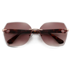 Oversized Rimless Butterfly Sunglasses by Snagg It Sunglasses