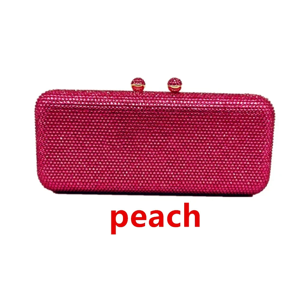Italy-Inspired Crystal Diamond Evening Clutch by Snagg It Purses