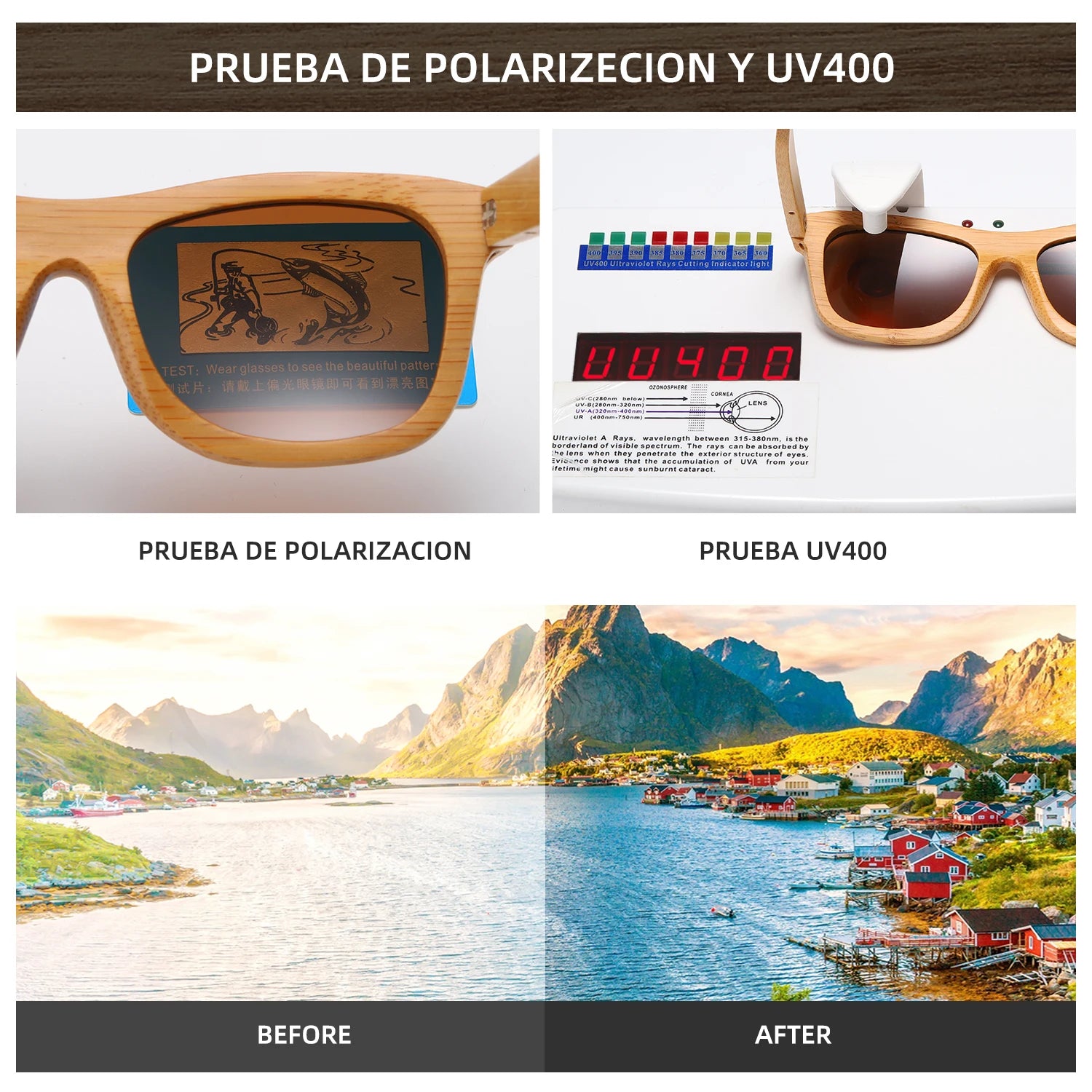Vintage Bamboo & Wood Sunglasses by Snagg It Sunglasses