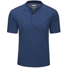Men's Cotton Blend Henley | Soft 3-Button Summer Fashion Tee