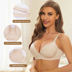 Plus Size T-Shirt Bra | Underwire Lightly Lined Push Up Full Coverage Smoothing