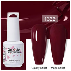 Professional 15ml HEMA & TPO Free Gel Polish – High-Performance Red & Multi Tone Semi Permanent Varnish