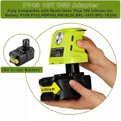 LED spotlight and USB power source for Ryobi 18V batteries – image 3