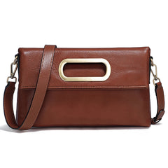 Vintage Genuine Leather Crossbody Handbag – Large Capacity Designer Shoulder Bag for Women, All Seasons