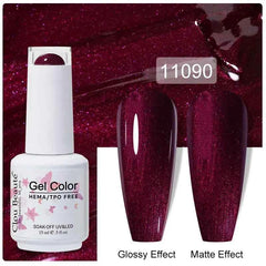 Professional 15ml HEMA & TPO Free Gel Polish – High-Performance Red & Multi Tone Semi Permanent Varnish