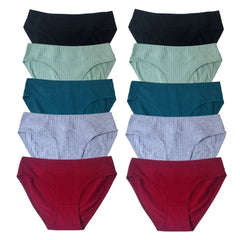 10-Pack Women’s Low-Waist Cotton Panties - SnaggIt