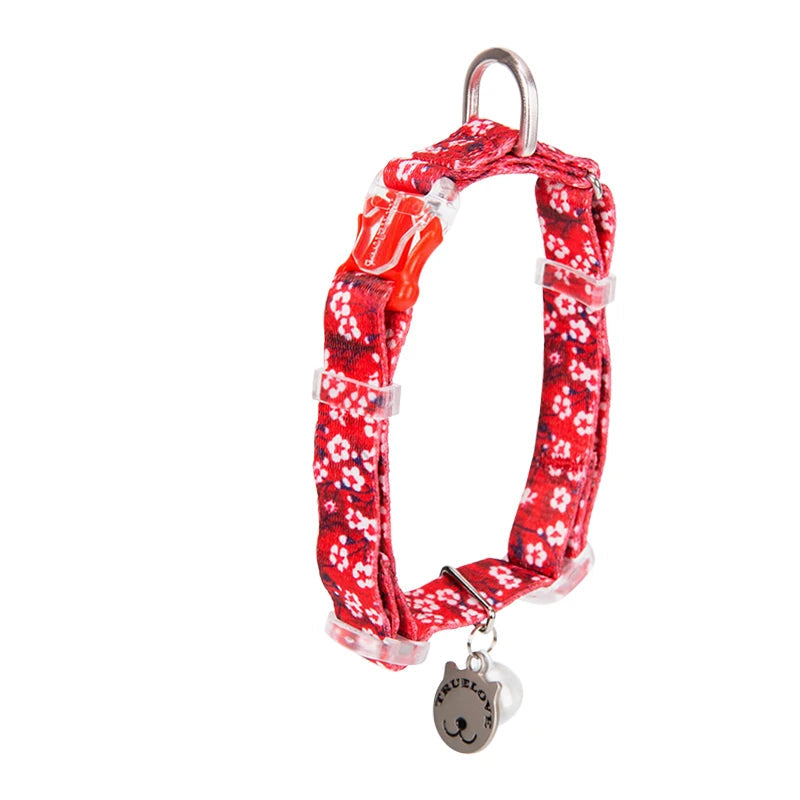 Floral Pet Collar with Bell – Adjustable, Safe & Stylish by Snagg A Pet Collars