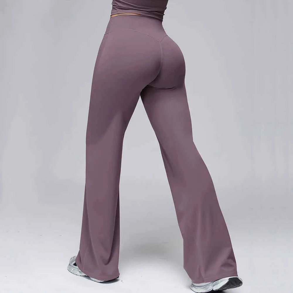 Women's Straight Leg Naked-Feel Wide Leg Yoga Pants | Gym Fitness Pilates Workout Leggings