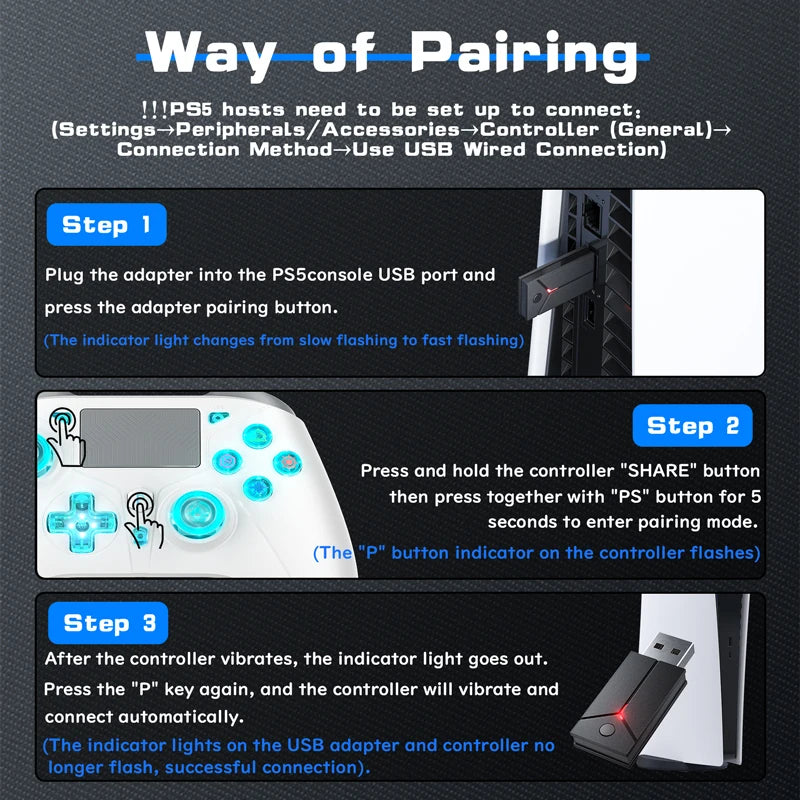 Wireless Game Controller Compatible With PS5, PC & Steam by Snagg A Game Controller