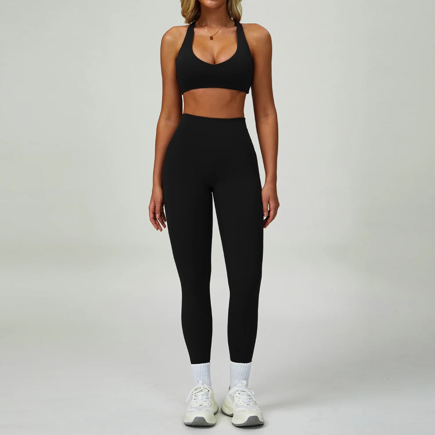 Women's 2/3-Piece Yoga Suit | Sports Bra High Waist Leggings & Shorts Push-Up Gym Activewear