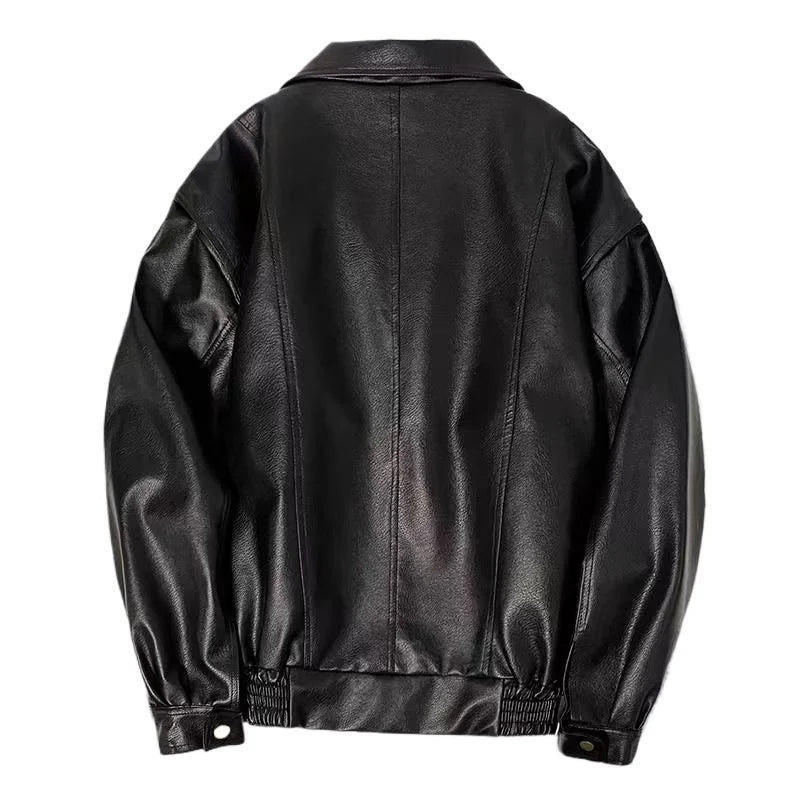 Vintage PU Bomber Motorcycle Jacket by Snagg A Jacket