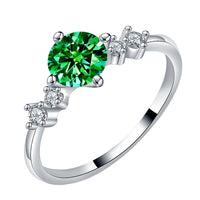 Green Moissanite Ring by Snagg A Ring