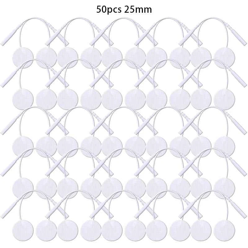 25mm Self Adhesive TENS Electrode Pads – Muscle Stimulator Gel Stickers (50/100 Pack)