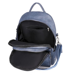 Soft PU Leather Multifunctional School Backpack