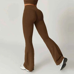 Women's Flared Yoga Pants | High Waist Bell-Bottom Lifting Dance Tights Gym Breathable Leggings