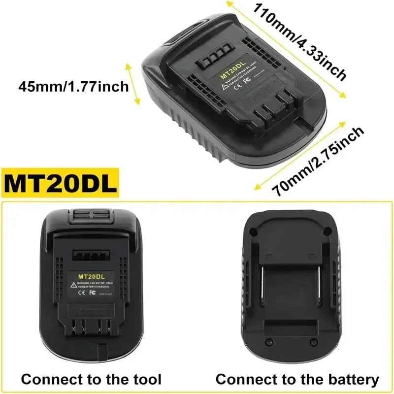 MT20DL battery converter for Makita 18V batteries to DeWalt 20V tools – image 2