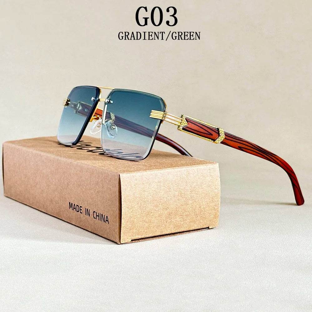 2025 Rimless Square Sunglasses - SnaggIt