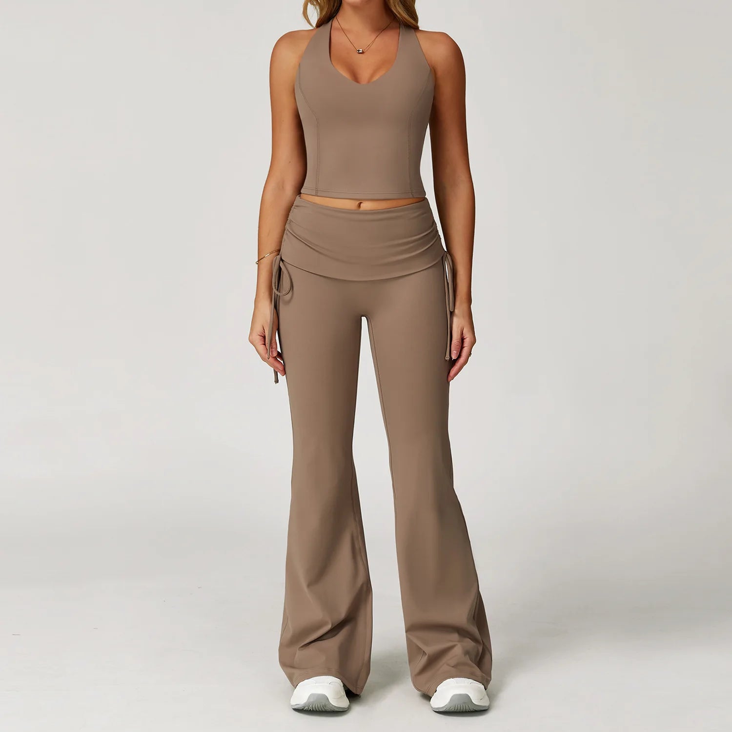 Women's 2-Piece Yoga Set | High Waist Leggings & Sports Bra Workout Tracksuit Gym Activewear