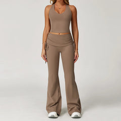 Women's 2-Piece Yoga Set | High Waist Leggings & Sports Bra Workout Tracksuit Gym Activewear