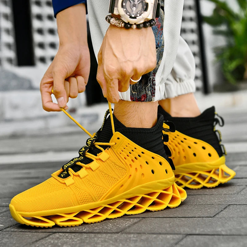 Men’s Casual Sneakers – Breathable Flyknit Trainers by Snagg A Shoes