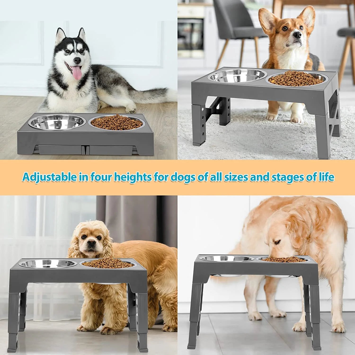 Elevated Dog Feeder by Snagg A Feeder