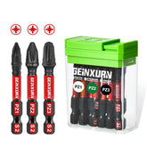 15 Pcs 2" Impact Pozi Screwdriver Bit Set – Magnetic S2 Steel Pozi Bits with Colorful Storage Box