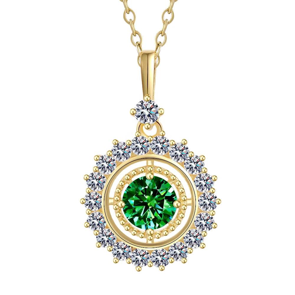 1ct Green Moissanite Pendant Necklace - SnaggIt