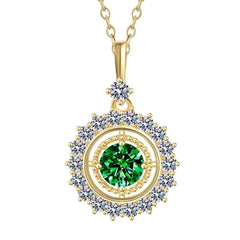 1ct Green Moissanite Pendant Necklace - SnaggIt