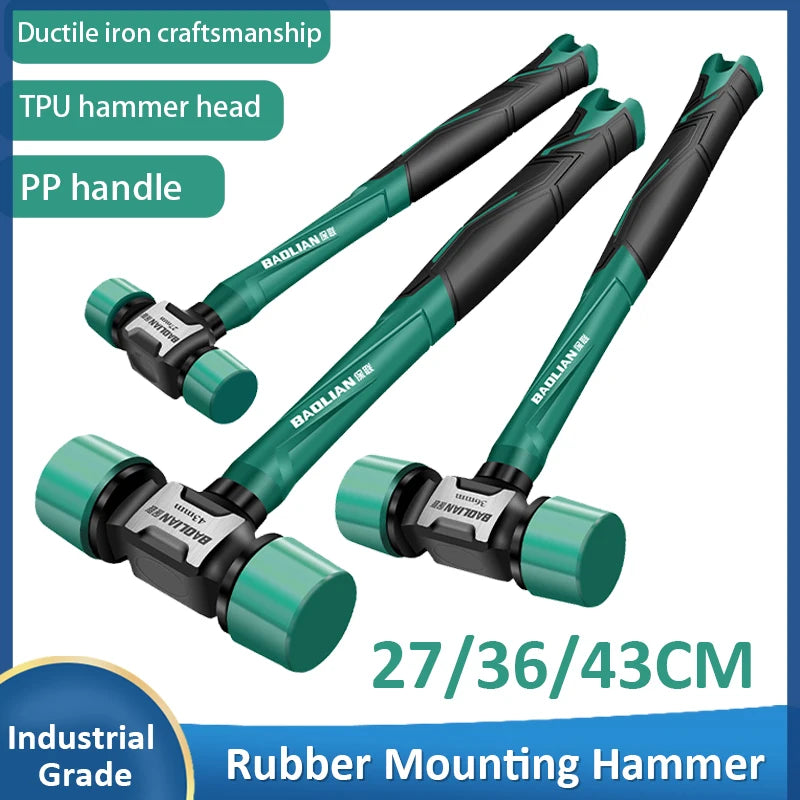 Multifunction Double Headed Rubber Installation Hammer by Snagg A Hammer