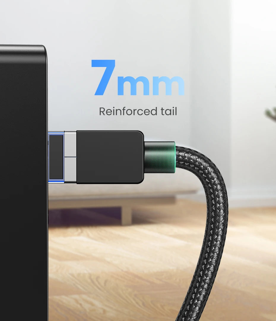 Cat8 Ethernet Cable – 40Gbps 2000MHz Braided LAN Cord for PC, Laptop & PS5 by Snagg A Network Cable