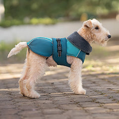 Fur-Collar Dog Vest Jacket – Thick Padded Reflective Winter Coat for Small & Medium Dogs