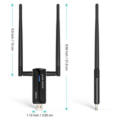3000Mbps WiFi 6E USB Adapter – Tri-Band 2.4G/5G/6G Wireless Network Card by Snagg A USB WiFi Adapter