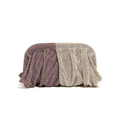 Shiny Rhinestone Crystal Fold Evening Clutch by Snagg It Purses