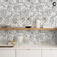 Floral Modern Waterproof Wallpaper by Snagg A Wallpaper