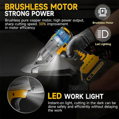 Brushless Electric Scissors With Adjustable Speed Power Tool for Dewalt 20V Battery