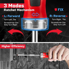 42Pcs Tools Set Packaged with Rachet Screwdriver Handle, s2 Screwdriver Bits and Hold Bit for Home Repairs DIY