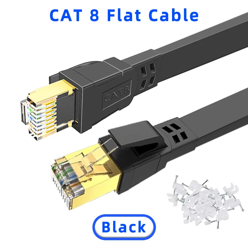 Cat8 Ethernet Cable – Shielded High-Speed 40Gbps 2000MHz by Snagg A Network Cable