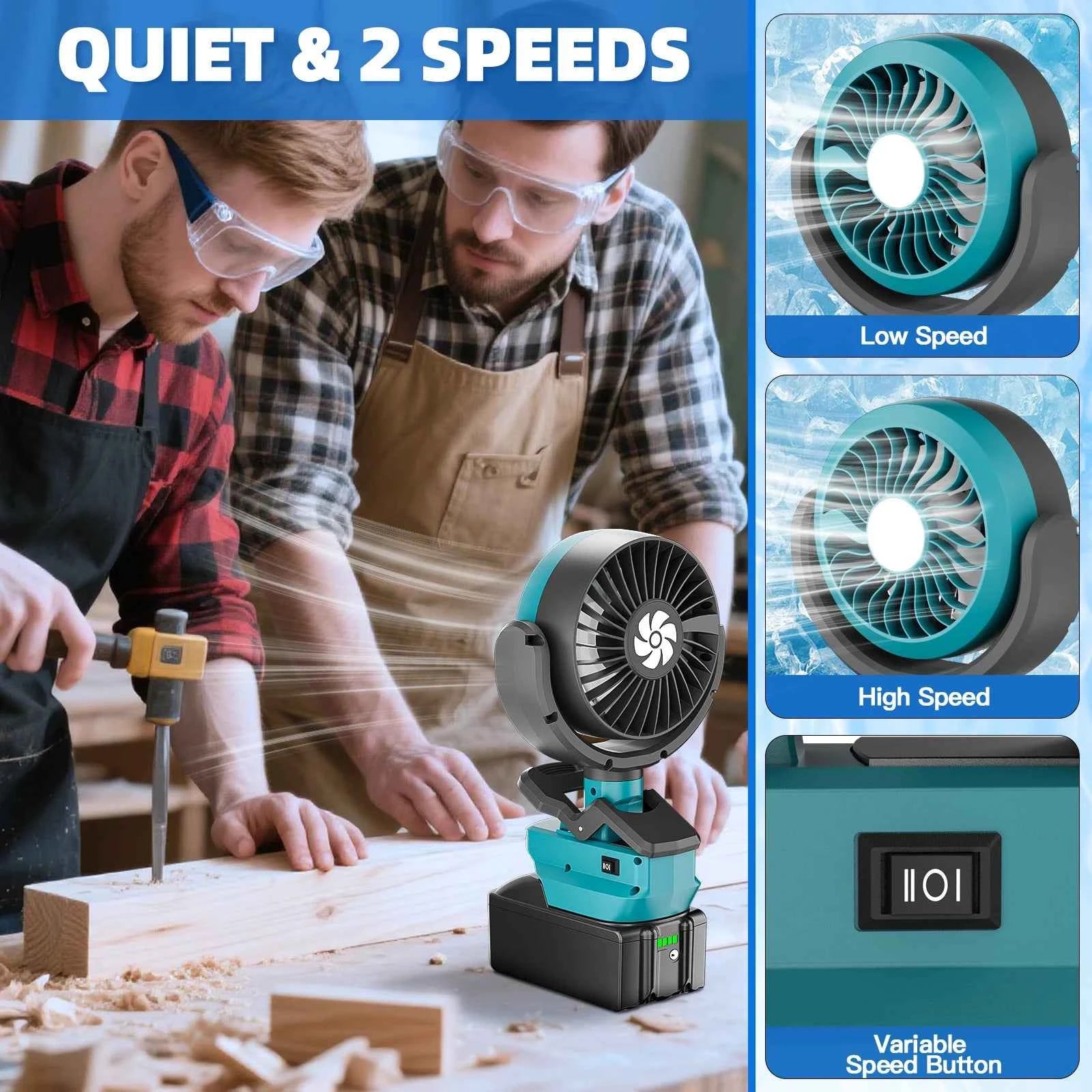 Cordless fan and camping light for Makita 18V batteries – image 4