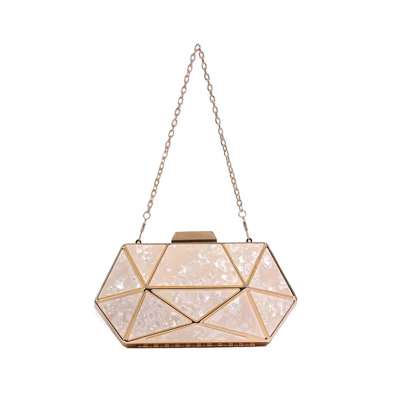 Luxury Acrylic Rhombus Evening Clutch by Snagg It Purses