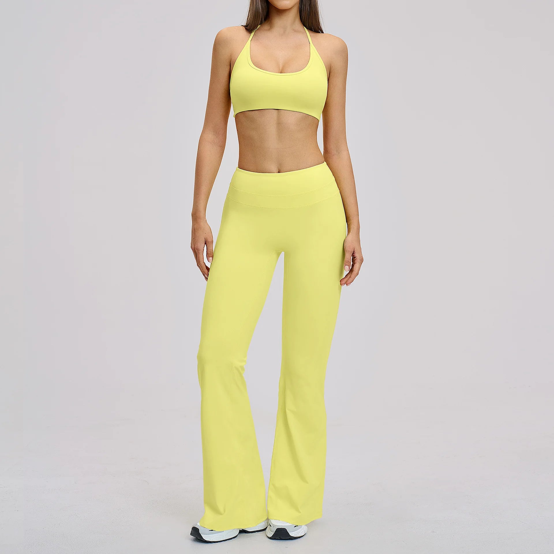 Women's 2-Piece Fitness Tracksuit | Seamless Sports Bra & High Waist Leggings Yoga Gym Set