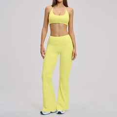 Women's 2-Piece Fitness Tracksuit | Seamless Sports Bra & High Waist Leggings Yoga Gym Set