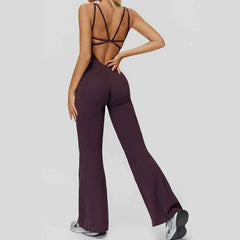 Women's Push-Up Sports Jumpsuit | Gym Tracksuit Yoga Suit Fitness Romper Stretch Bodysuit Activewear