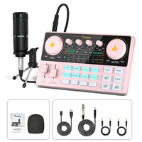 Sound Card & Microphone Set – Audio Interface with Condenser Mic for Live Streaming & Recording by Snagg An Audio Mixer