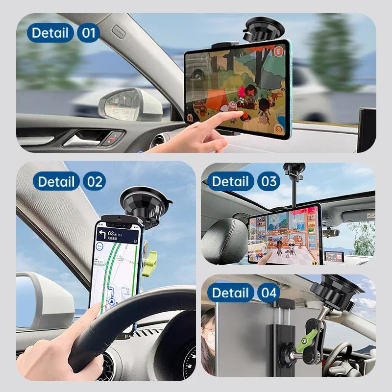 Aluminum Alloy Car Tablet Support 360° Rotation by Snagg A Tablet Holder