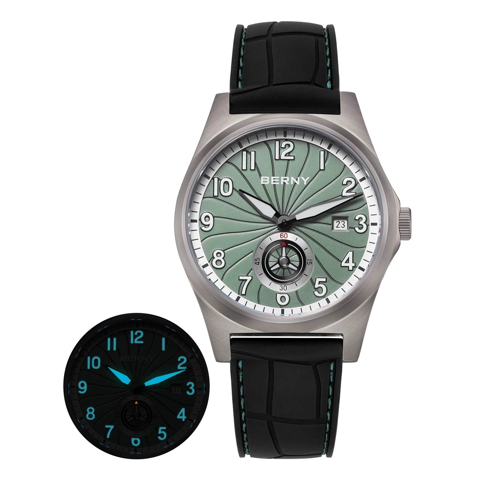 BERNY Titanium Automatic Watch – Full Titanium Strap | Seagull ST1731 | 10ATM Waterproof - SnaggIt
