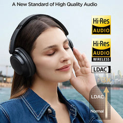 Wireless ANC Headphones | Bluetooth Over-Ear Noise Cancelling Headset (100H Playtime) by Snagg A Headphone